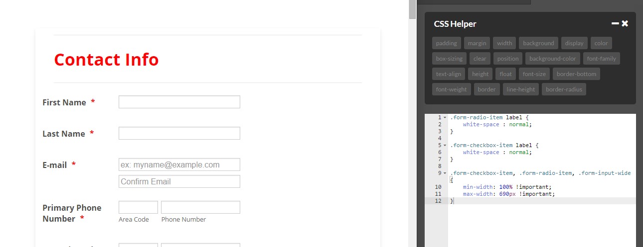 Why are some fields not responsive on this form? Image 1 Screenshot 30