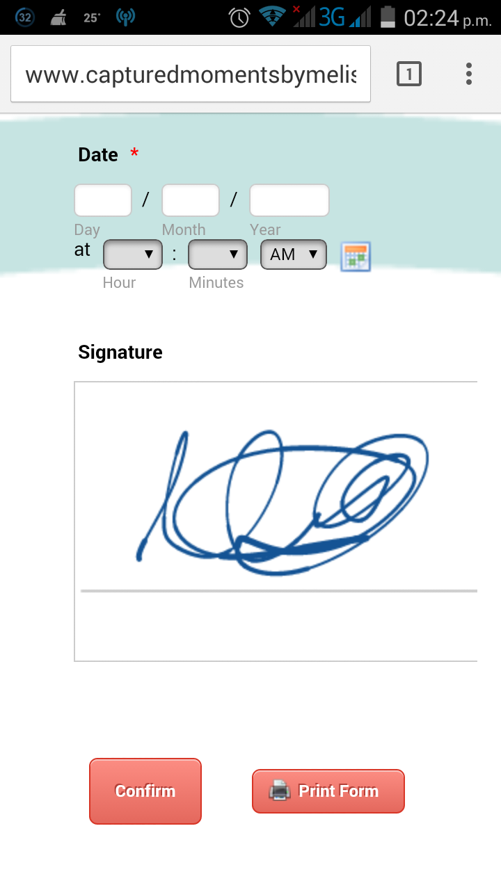 Could not sign on E signature widget on the embedded JotForm Image 1 Screenshot 20