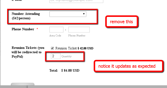 How can I change the quantity of an item on my form in paypal? Image 4 Screenshot 83