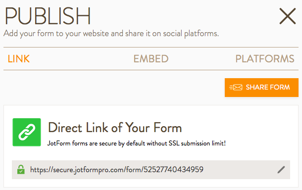 Publish Secure JotForm Screenshot 10