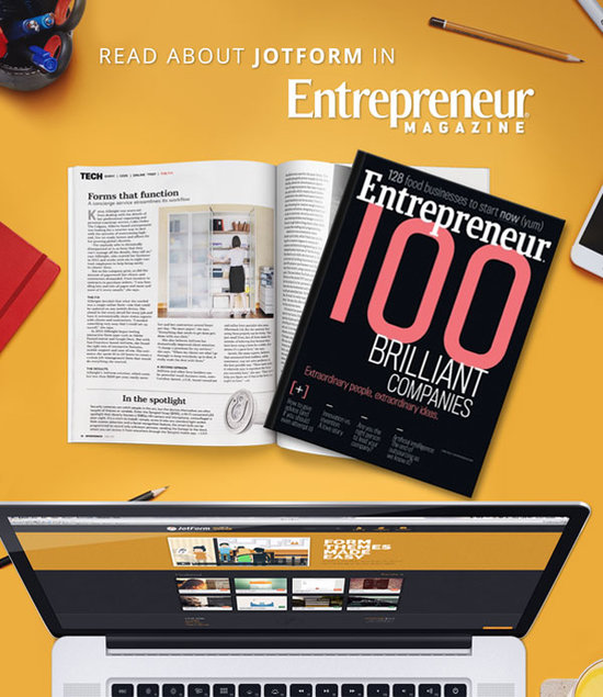 Read about JotForm in Entrepreneur