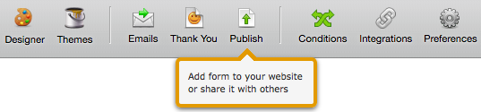 I no longer have the embed option for my forms Screenshot 20