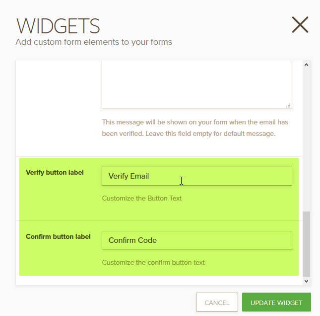 Email Validator widget: ability to translate the Verify button Image 1 Screenshot 20