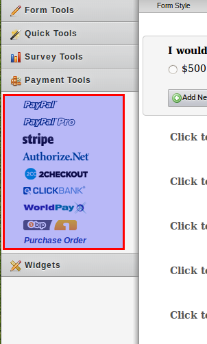 How can I recreate a payment/donation form to look like the website link below?  Image 1 Screenshot 20