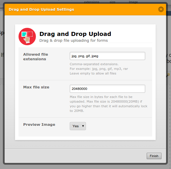 Drag and Drop Upload widget: When allowed extensions are declared the widget refuses the files   even when they are matching the extension Image 1 Screenshot 20