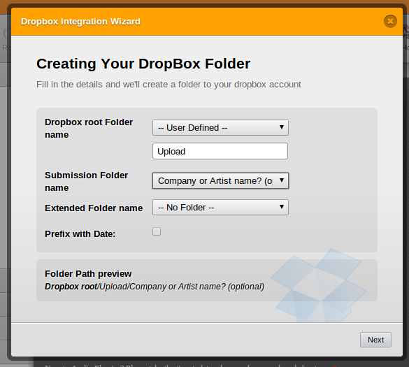 My forms are no longer displaying the name and company name on my dropbox folder uploads Image 5 Screenshot 104