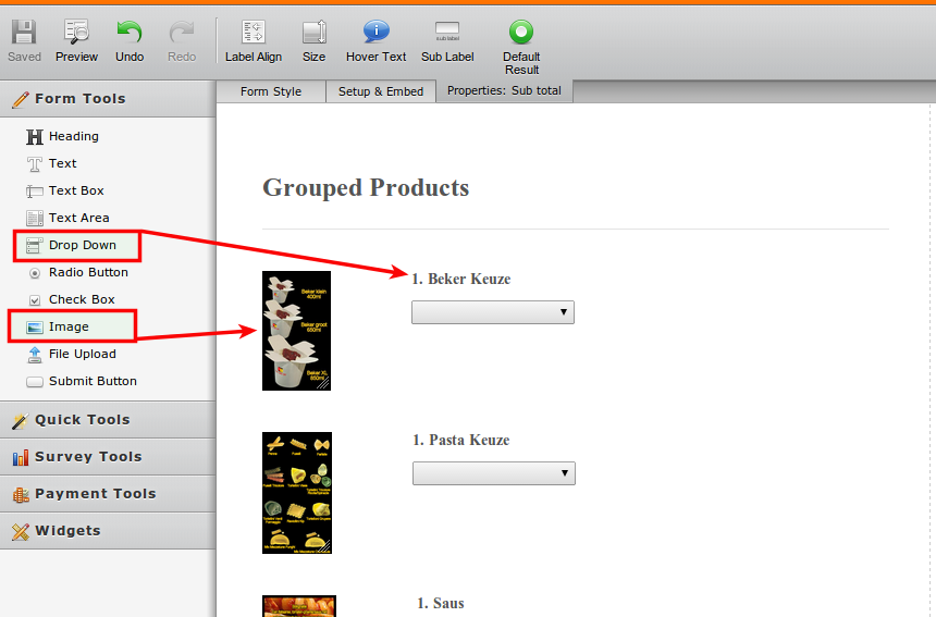 Can I add subtotals for a group of products on the purchase order field? Image 1 Screenshot 40