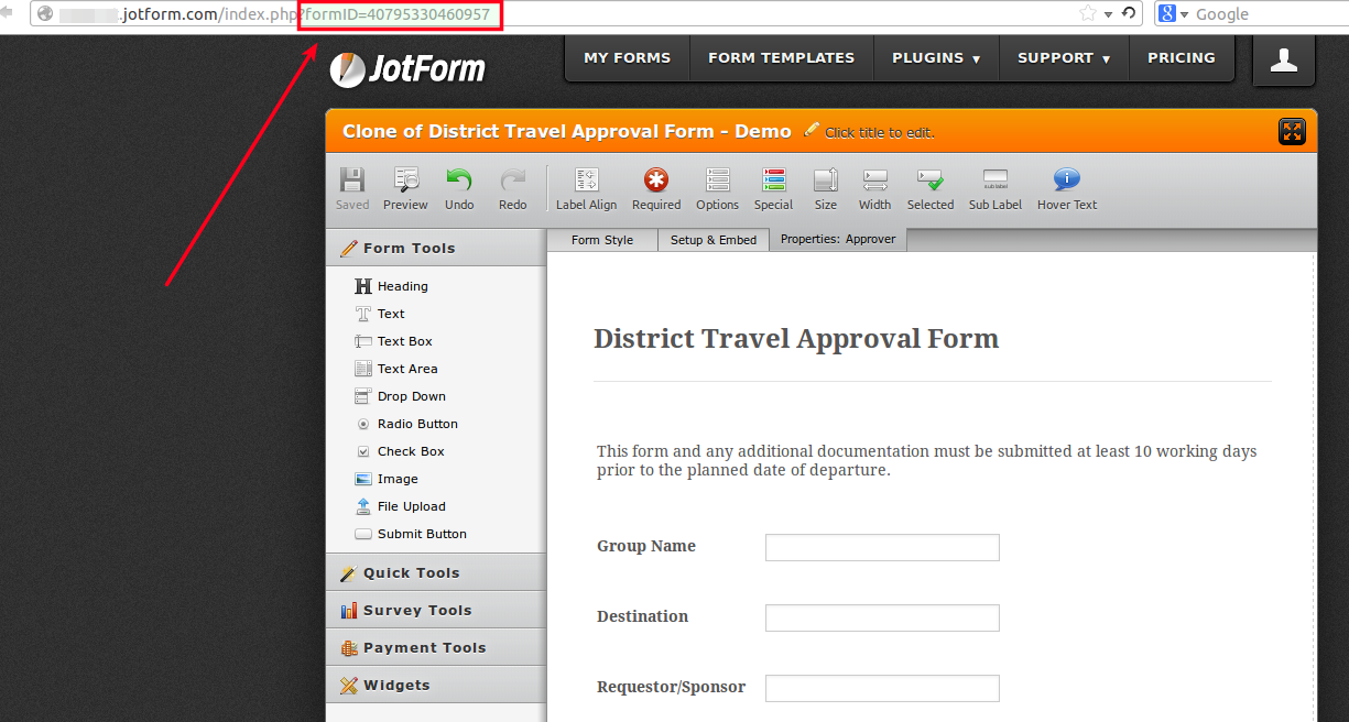 How do I see my form ID? Image 1 Screenshot 20