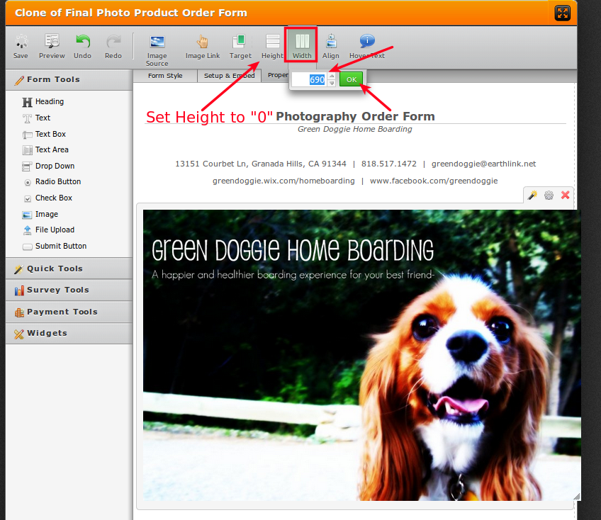 How to adjust for Best dimensions for a banner on my form Image 1 Screenshot 20