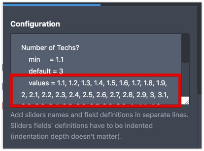 Is it possible to increment the Sliders with Calculated Result widget with a decimal number, rather than integers? Image 1 Screenshot 20