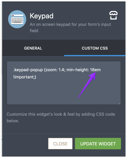 Keypad size is not complete after adding the css code Screenshot 20
