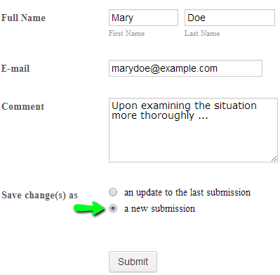 Feature Request: Allow an end user to submit an edited version of their submission as a completely new submission Image 1 Screenshot 20