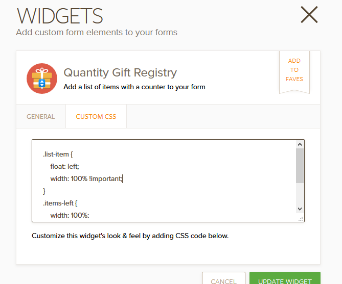 Font cannot be seen in the Gift registry widget Image 1 Screenshot 20