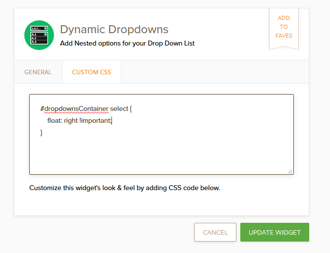 Moving the dynamic dropdown widget selectors to the right side Image 1 Screenshot 30