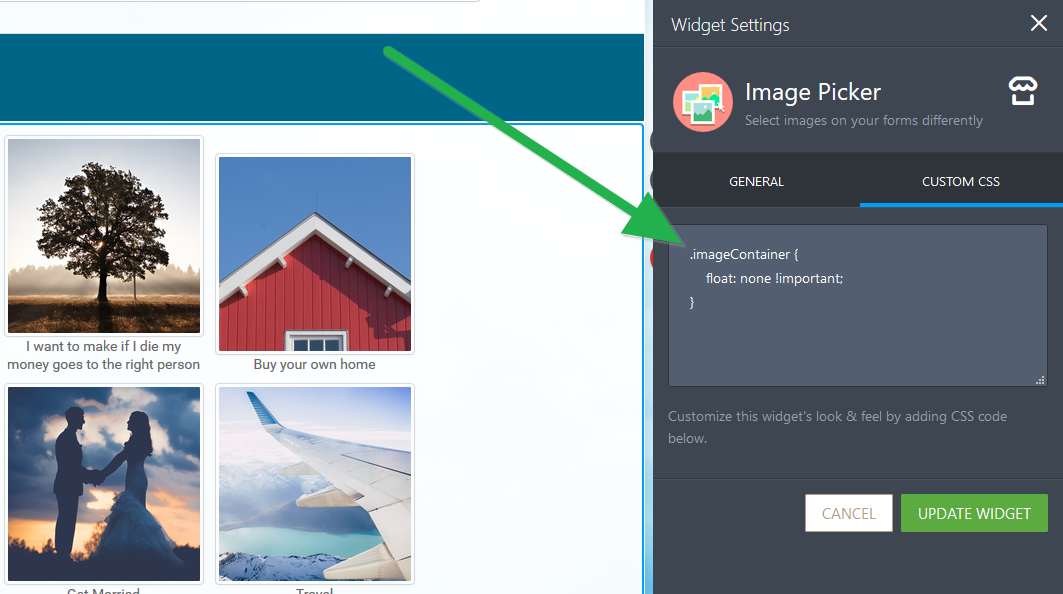 Images in Image Picker widget are not properly aligned with long labels Image 1 Screenshot 20