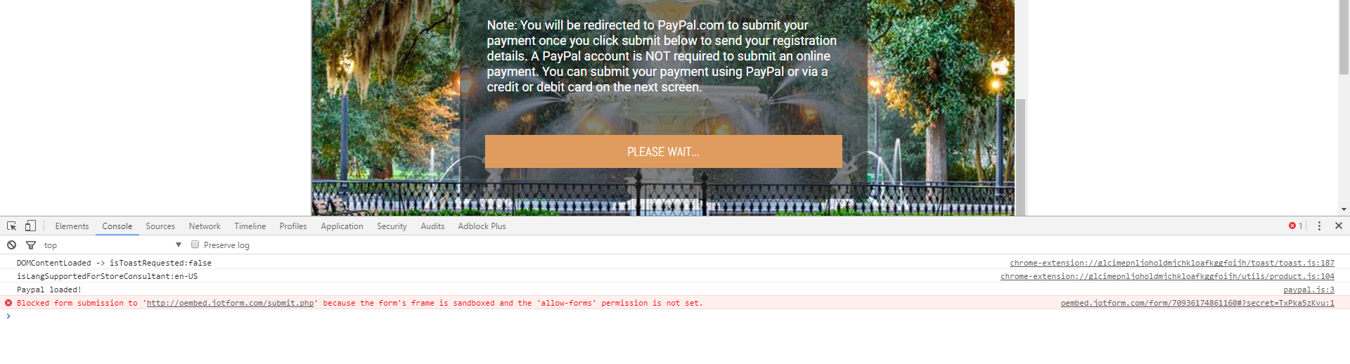 Paypal integration not working Image 1 Screenshot 20
