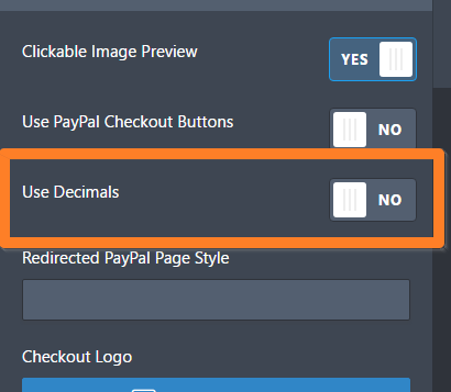 How can I disable the decimal places in Payment field in the new form builder? Image 2 Screenshot 41