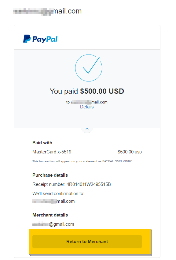 How can I redirect the form to the thank you message after completing the Paypal payment? Image 3 Screenshot 72