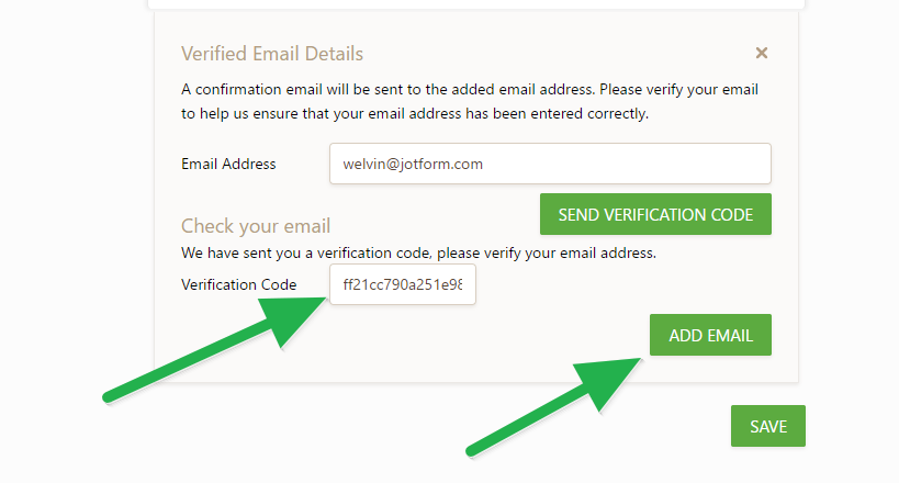 Verified email address not appearing as custom sender email option.