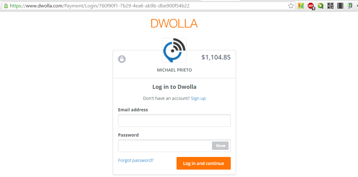 I keep getting an Invalid application credentials in Dwolla Integration Image 1 Screenshot 20