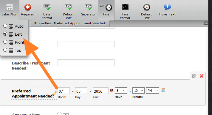 How to set left alignment for Date & Time field Image 1 Screenshot 20