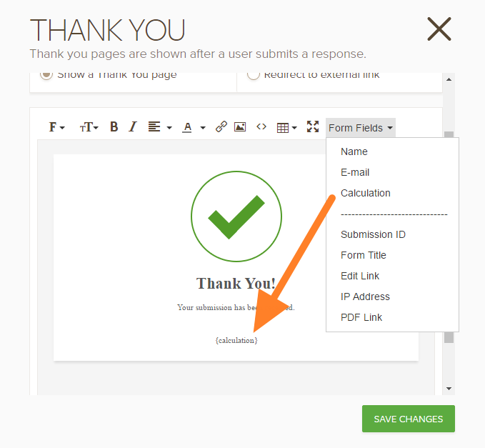 Calculating a result in the thank you page Image 2 Screenshot 41