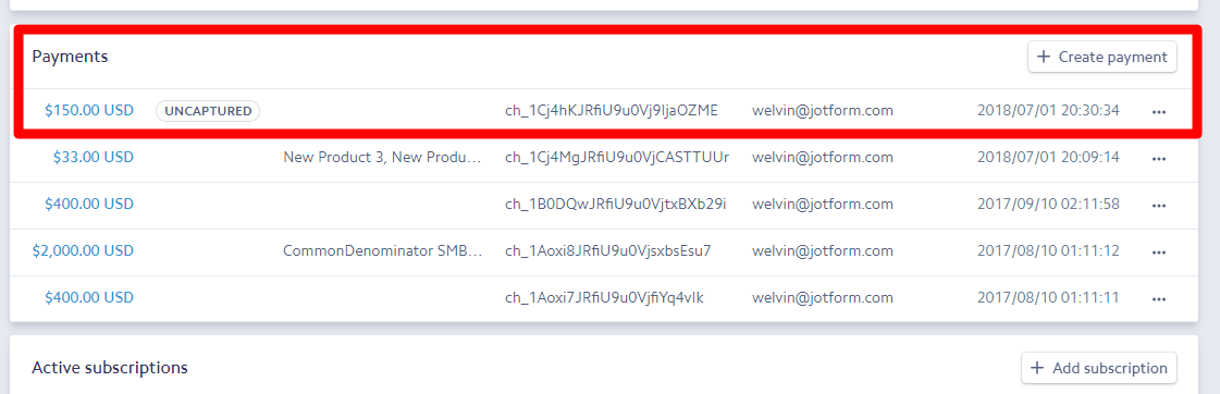 Stripe: capture Payment Authorizations into Payments List instead to the Custom Metadata section Image 1 Screenshot 20
