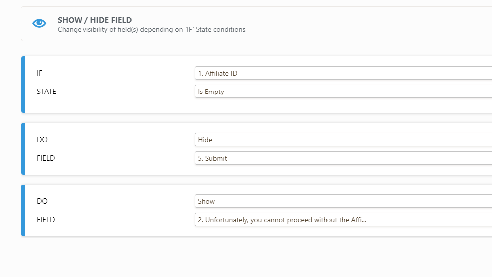 Is there a method in the form builder that would ensure affiliates will get a credit? Image 1 Screenshot 20