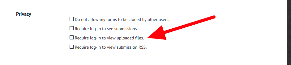 If there a way not to sign in to download the file uploads in the form? Image 1 Screenshot 20