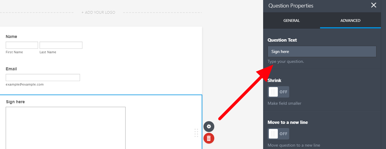 How can I change the name of the Signature widgets field? Image 2 Screenshot 41