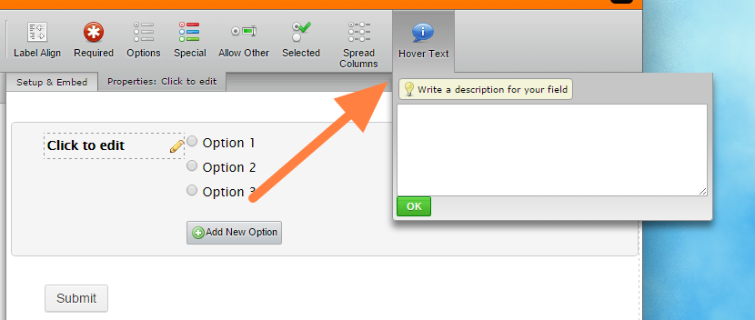 How Can I Add a Sub Label in a Radio Button Field? Image 1 Screenshot 20