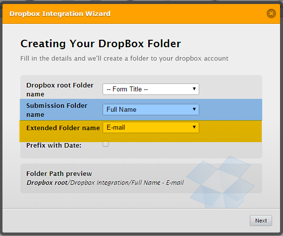 DropBox Integration: Request to reinstate the ability to add Extended Folder Name on integration Screenshot 20