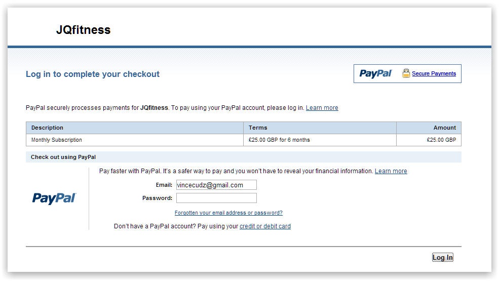 I'm trying to link my paypal to my playstation's payment methods