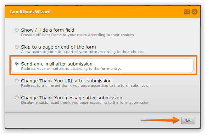 Is it possible to send entries on an contact form to different email addresses based on a condition? Image 3 Screenshot 72