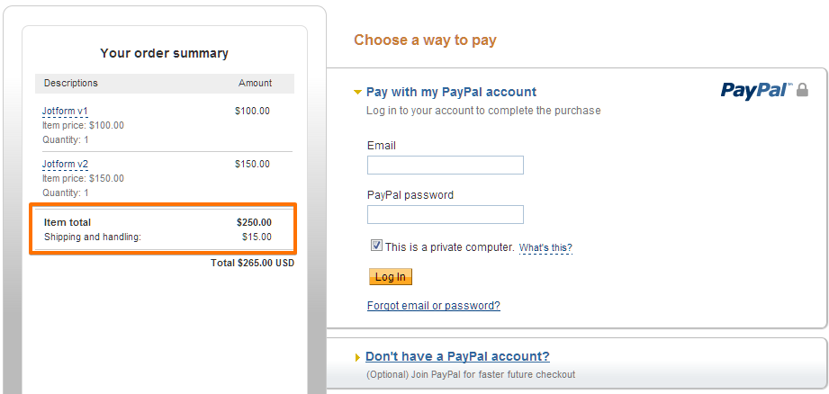 How to add Shipping to your Paypal standard account