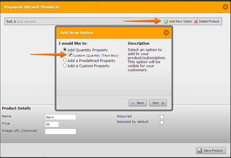 How do you set a quantity option for each product? Image 1 Screenshot 30