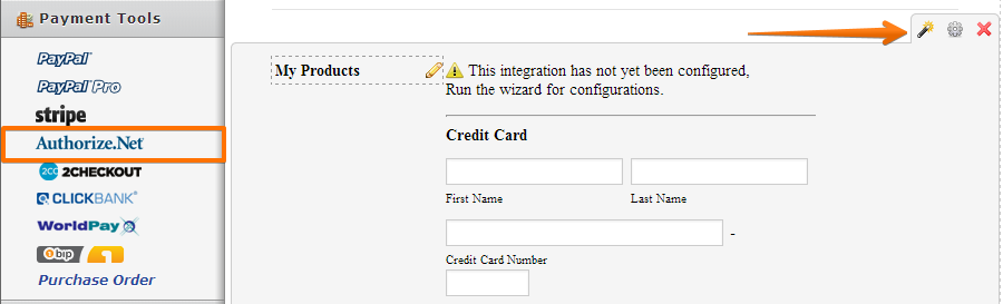 How do I integrate my authorize Screenshot 20