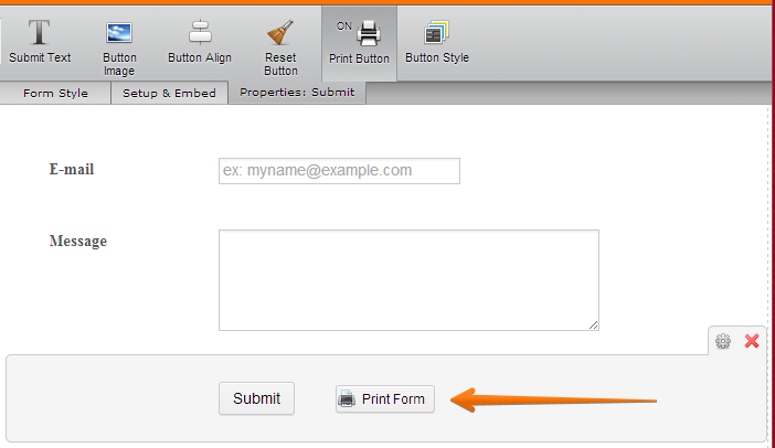 Is there a way to get a print button on my online form Image 1 Screenshot 20