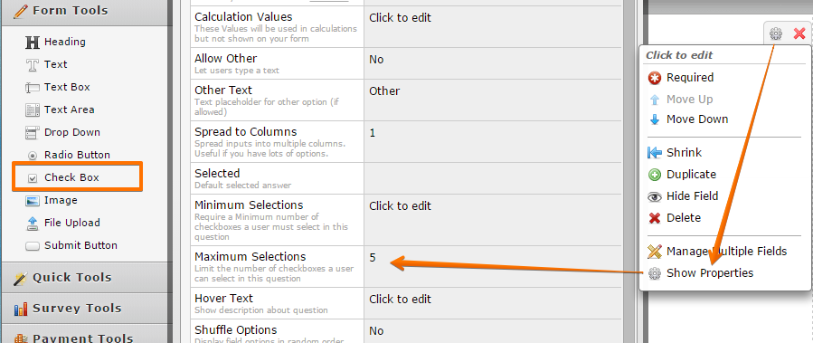 Set a maximum number of selection in the Checkbox in Dropdown widget Image 1 Screenshot 20