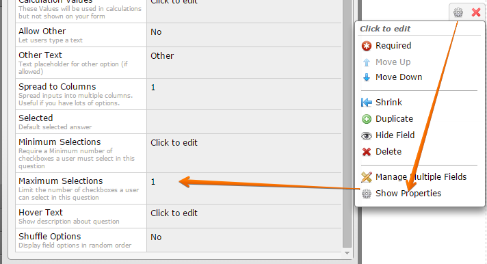 How do I apply the single check rule for the check box form tool? Image 2 Screenshot 41
