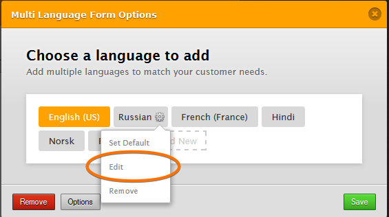 Is there a feature in Jotform where we can select what language we want our form to be displayed Screenshot 41