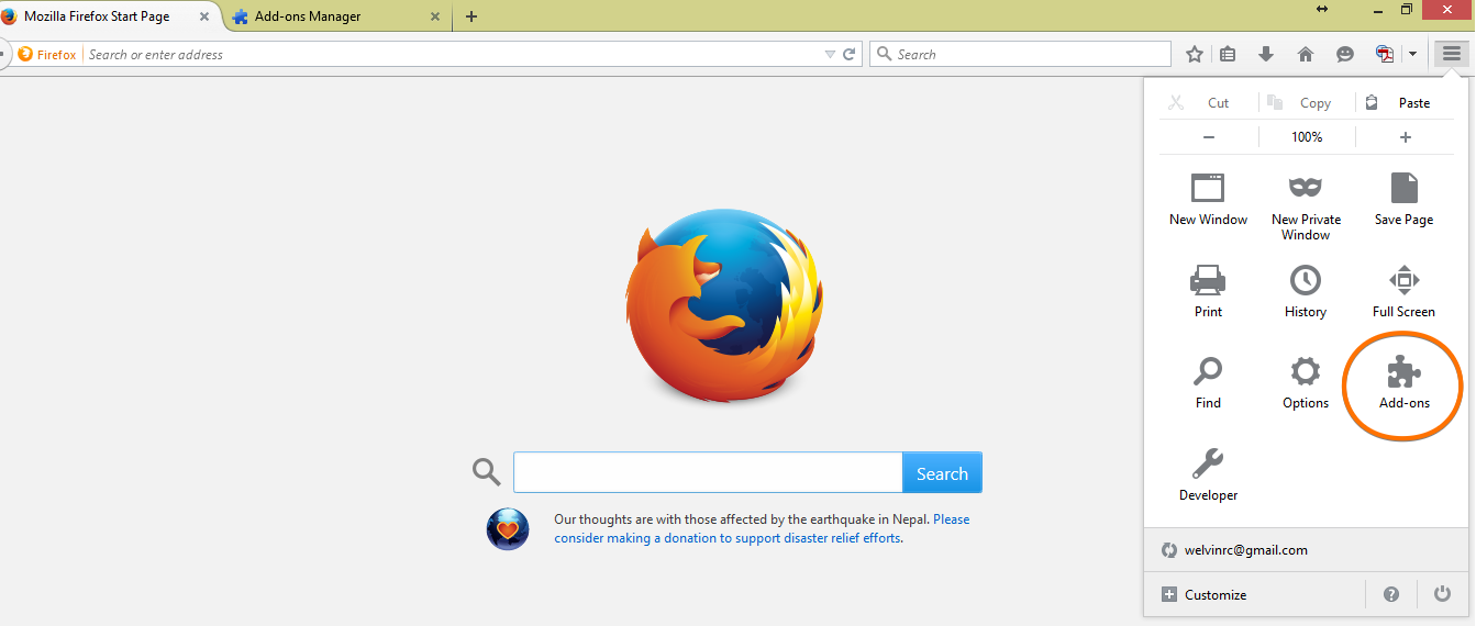 go to mozilla firefox homepage