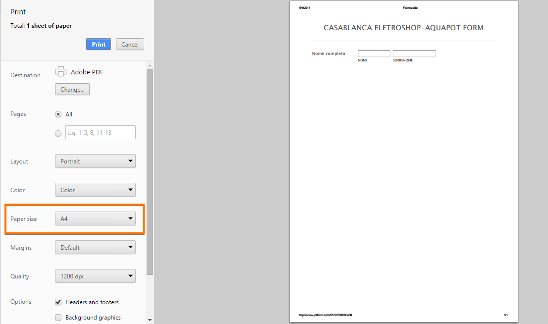 How to set a form on paper A4 to print Image 1 Screenshot 20