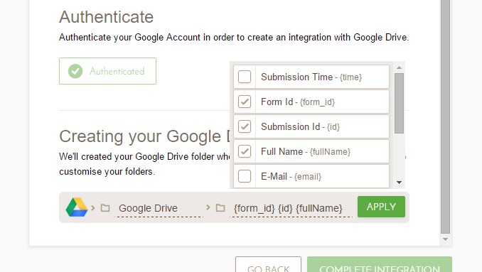 Google Drive Integration: avail the option to store all PDF submission in the main folder Screenshot 20