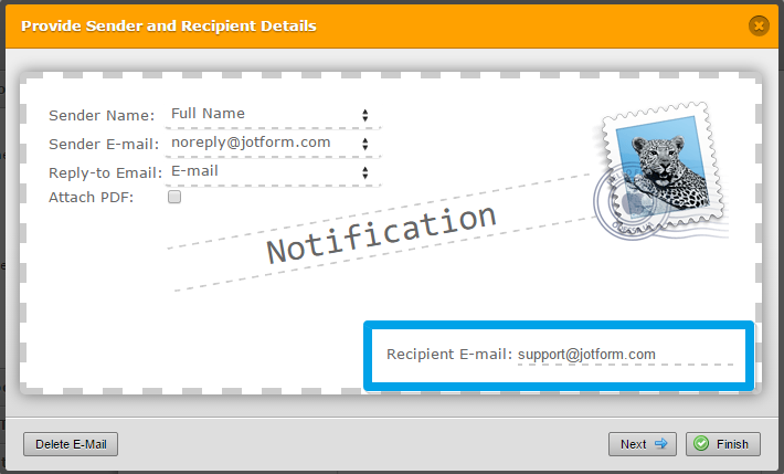 How do I write something apart from the email address in the notification? Image 1 Screenshot 0
