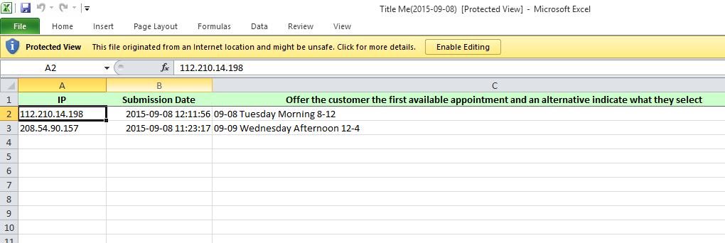 Appointment Slots widget data is not showing up in submissions spreadsheet, email and thank you message page Image 3 Screenshot 62