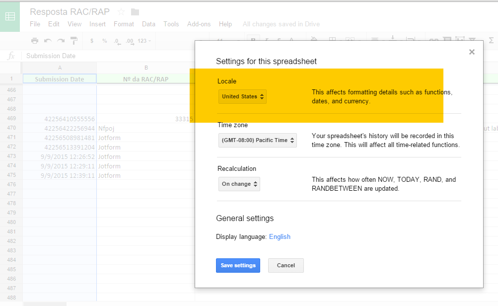 Google Spreadsheet integration records date or datetime values as a whole number Image 1 Screenshot 30