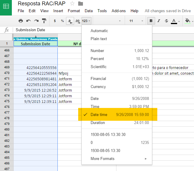 Google Spreadsheet integration records date or datetime values as a whole number Image 2 Screenshot 41