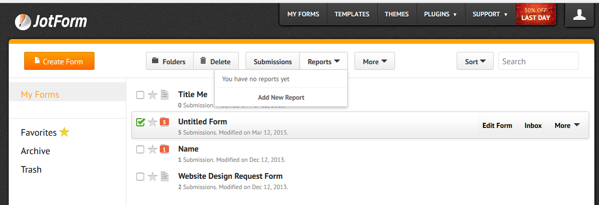 I cannot find the Reports button in My forms page Image 1 Screenshot 30