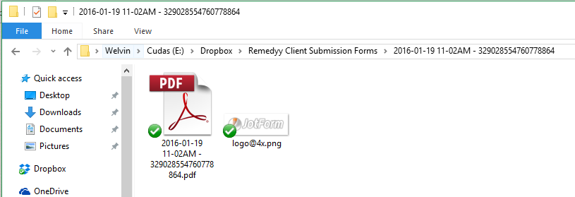 Setup Dropbox form but no folder or files are showing up in my account? Image 1 Screenshot 20
